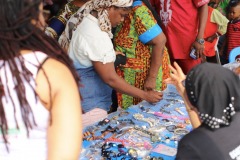 PARTICIPANTS AT THE BEAD STAND