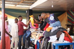 PARTICIPANTS RECEIVING FREE CLOTHESHES FAIR, LAGOS 2019